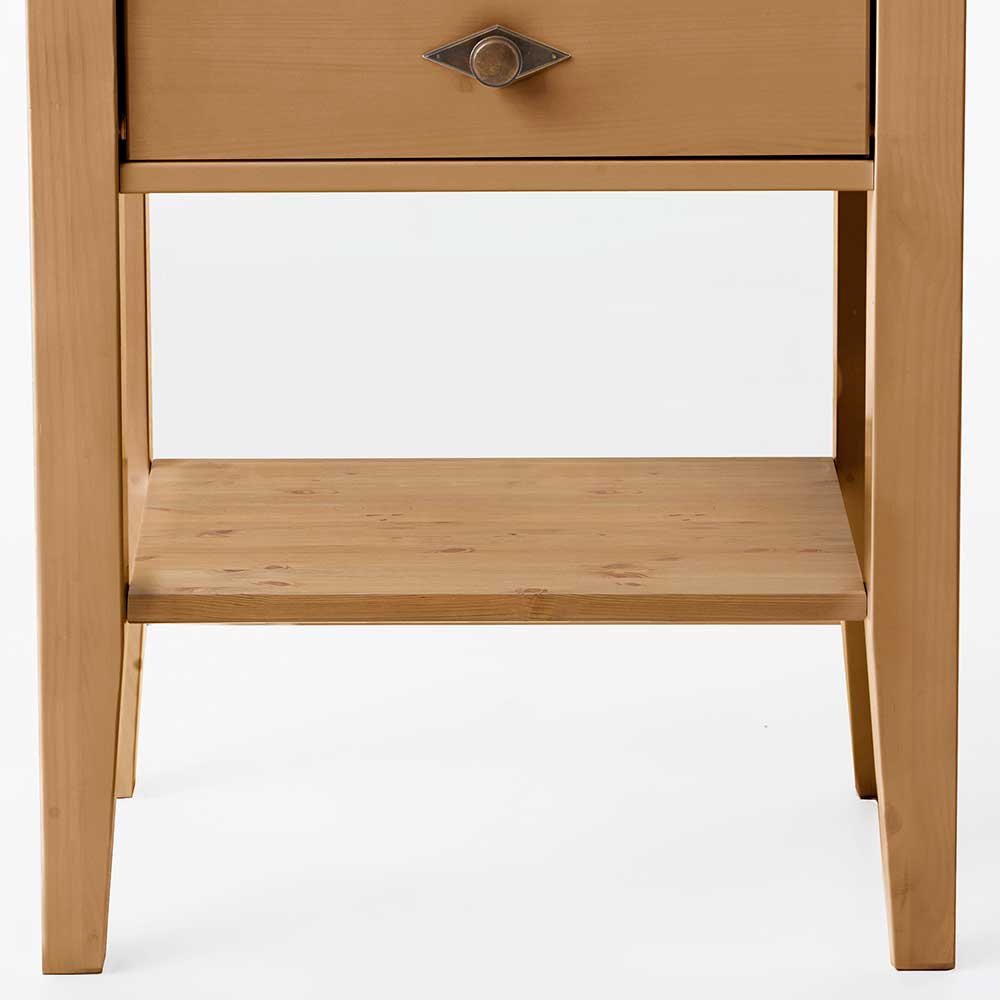 58x79x35 Landhaus Tisch Kommode mit zwei Schubladen - Eshelas