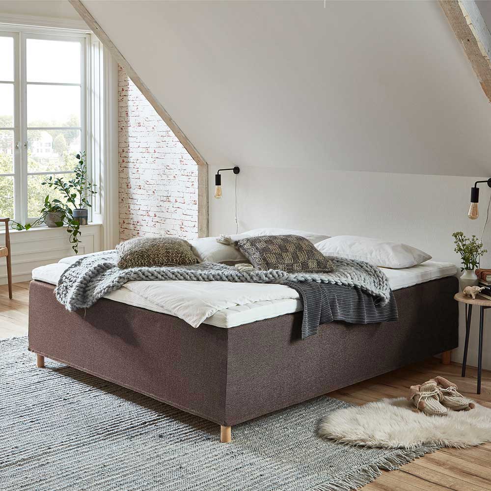 Komplettes Bett in Braun H3 - Standos