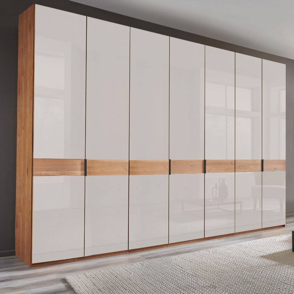 7-türiger Schlafzimmer-Kleiderschrank teilmassiv - Dilacco