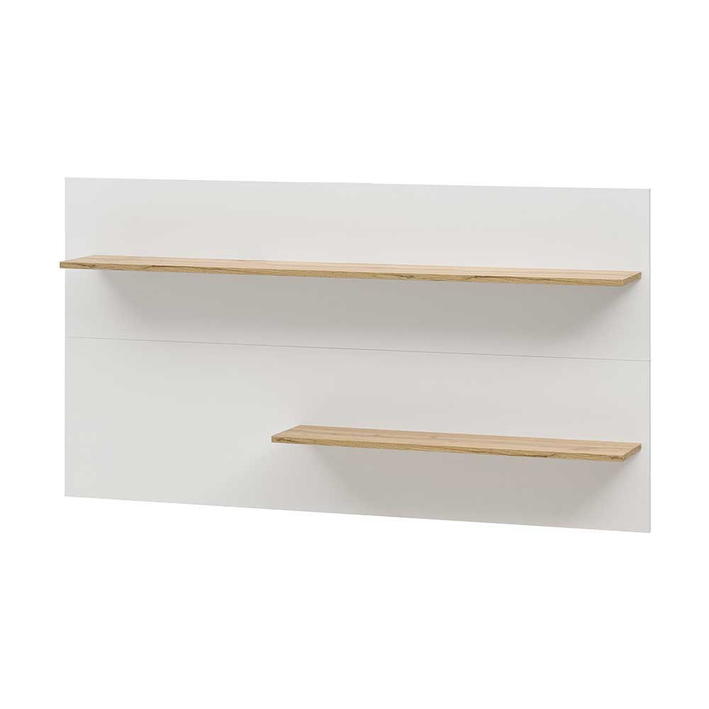 Anbauwand in Weiß & Wildeiche - Nonessia (dreiteilig)