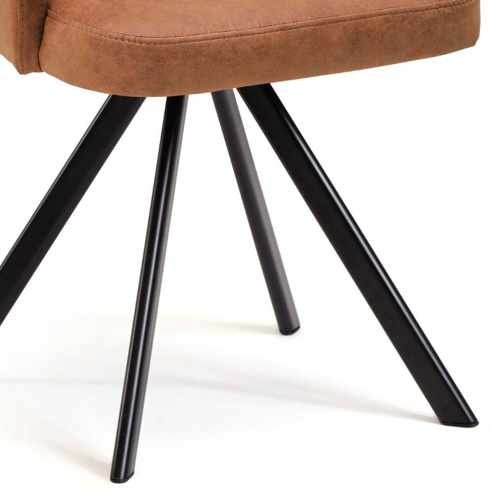 Design Esszimmersessel in Cognac Braun - Oseidon