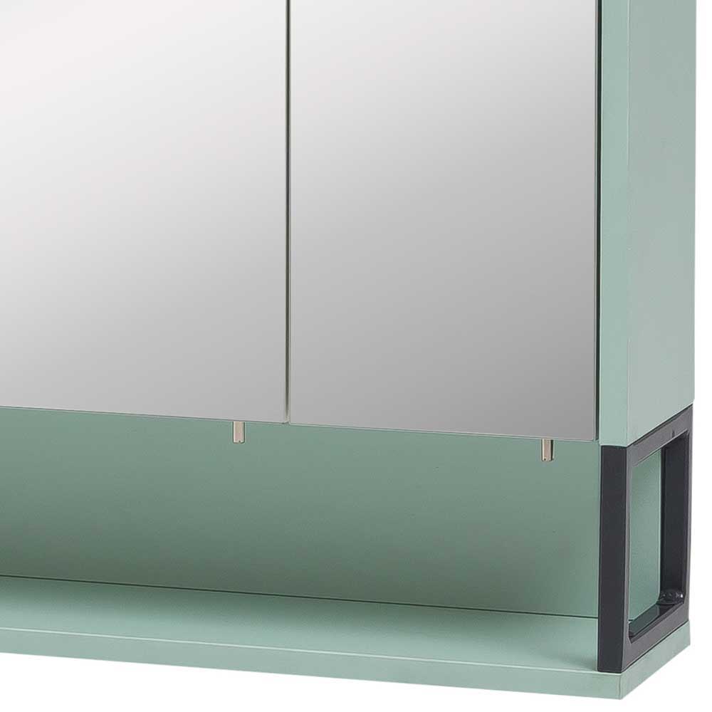 Badschränke in Mint Grün & Anthrazit - Esdrus (dreiteilig)