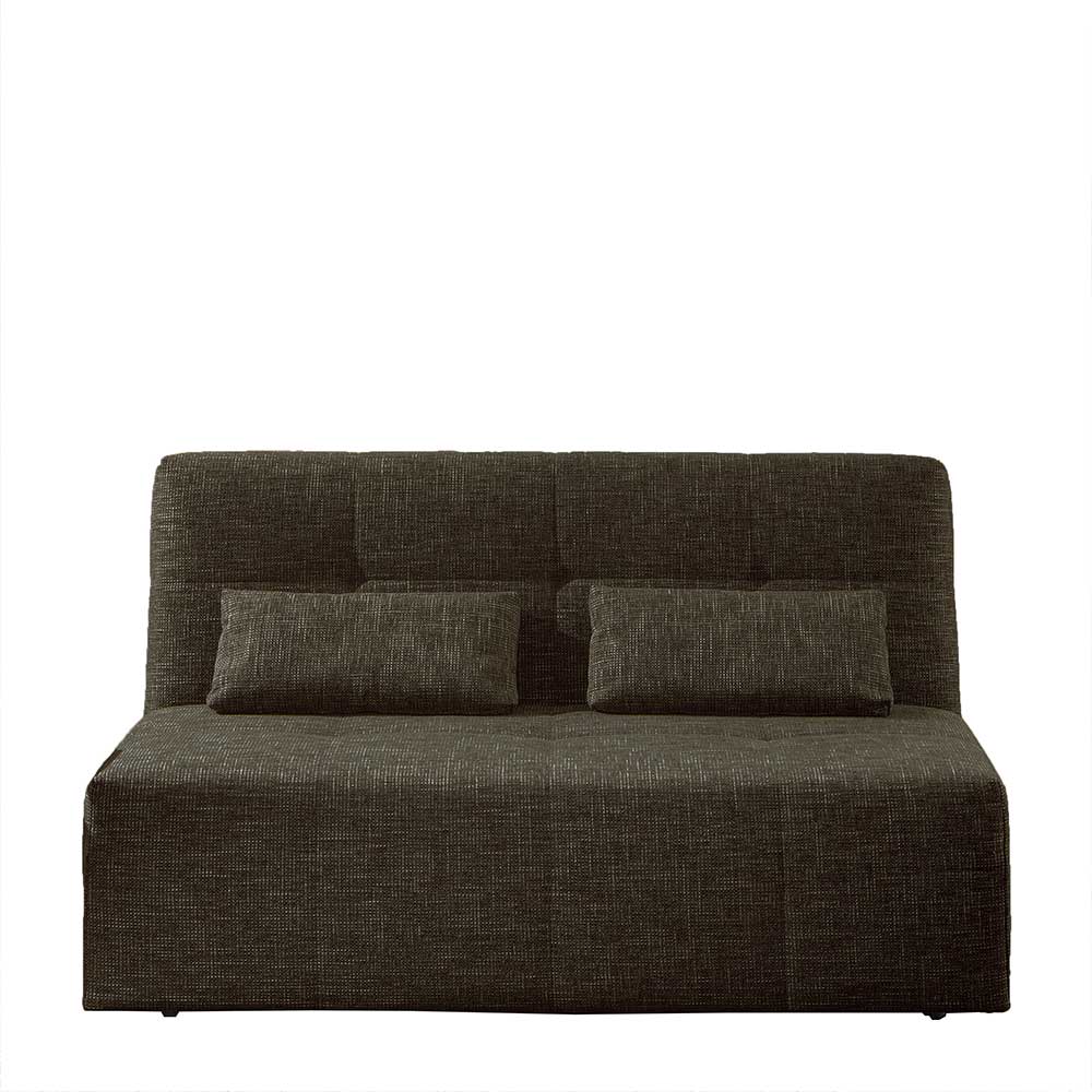 Sofabett in Dunkelbraun Strukturstoff - Merida