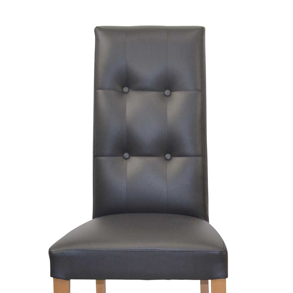Esszimmerstuhl mit Knopfheftungen - Lyone (2er Set)