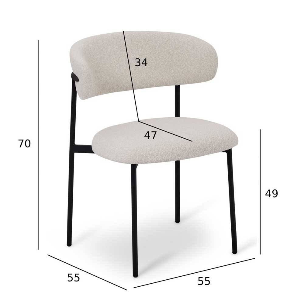 Esszimmergruppe im Skandi Design - Bean (fünfteilig)