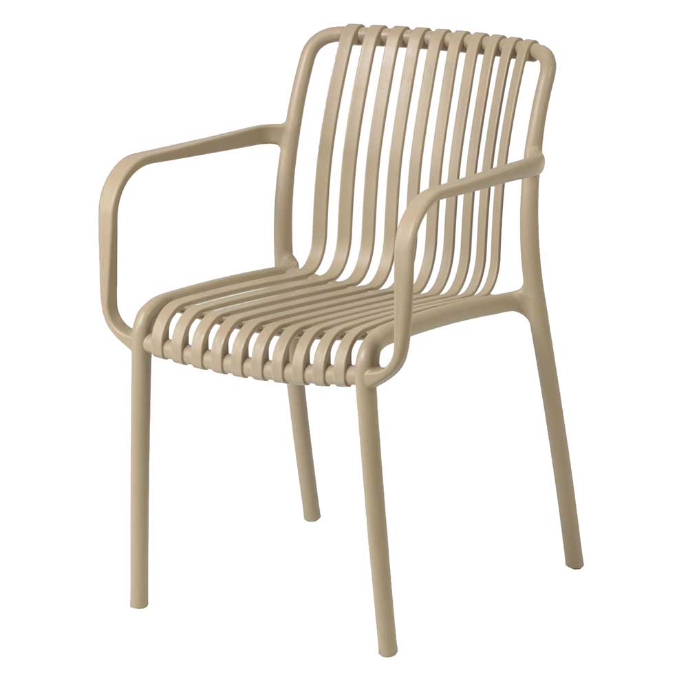 Moderne Outdoorstühle in Beige - Rica (4er Set)