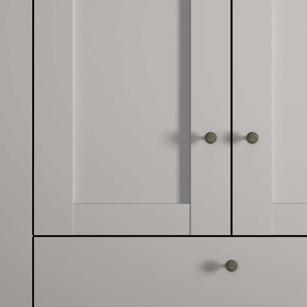3m Schlafzimmerschrank in Hellgrau - Ridonna