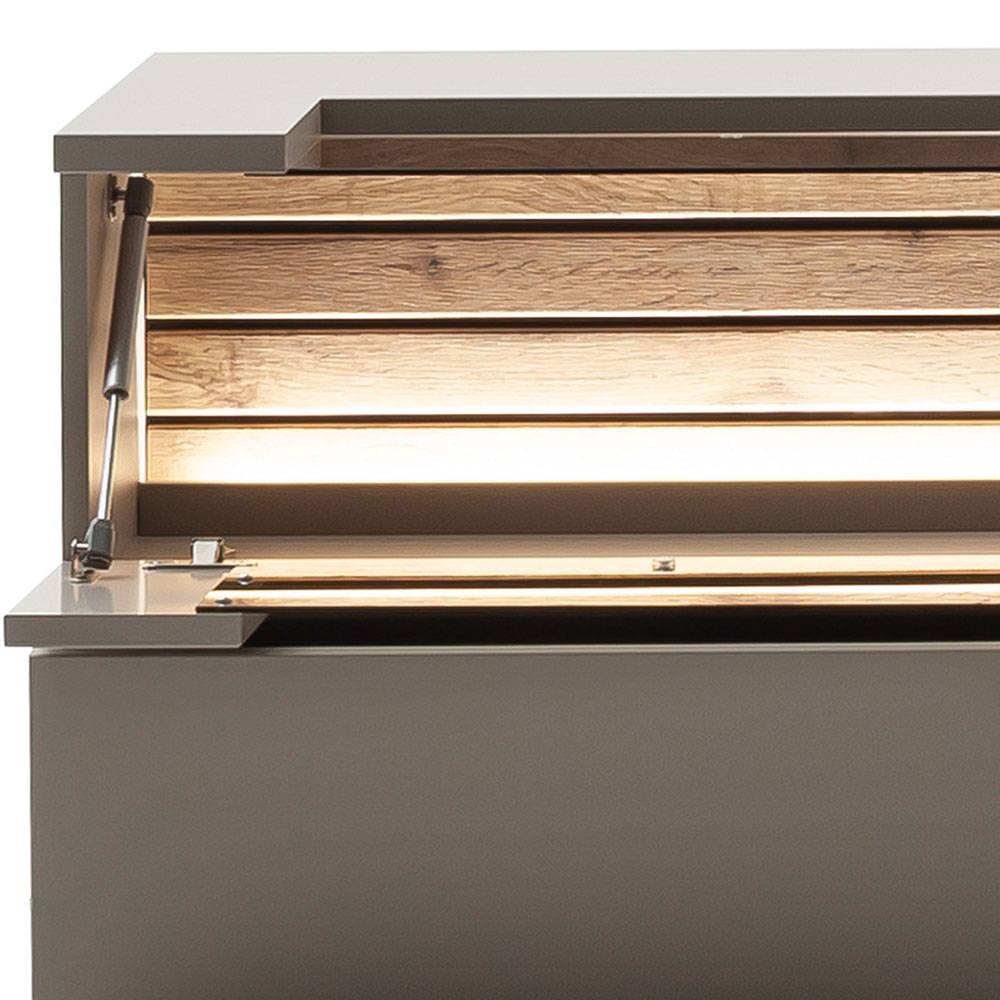 Sideboard in Grau mit Wildeiche - Teorina