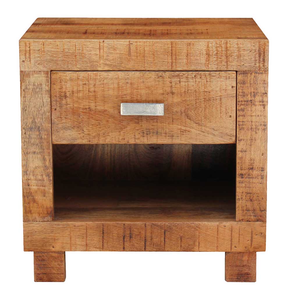 40x40x30 Holz Nachtkonsole mit Schublade & Fach - Lance