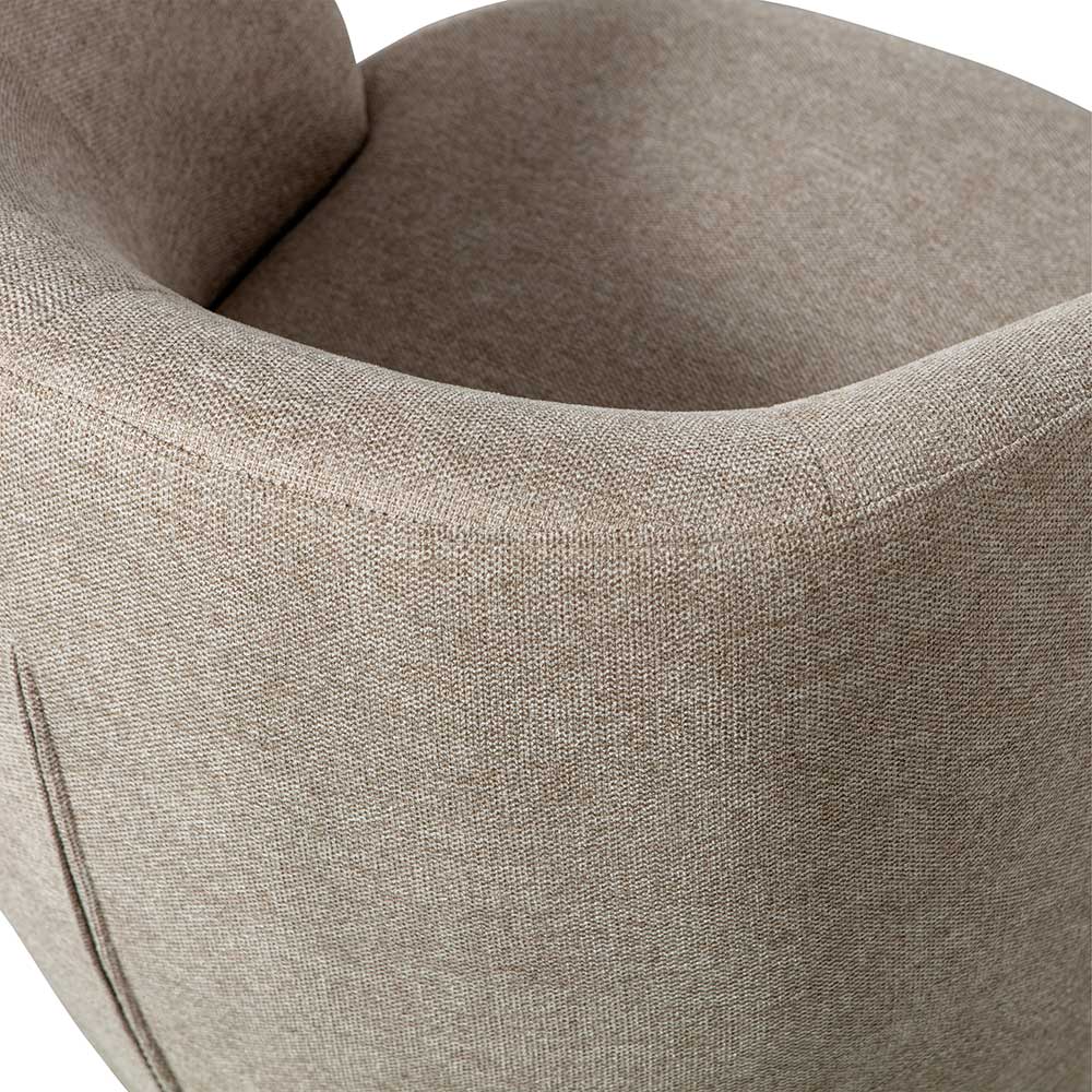 Drehbarer Polstersessel in Beige meliert - Cagara