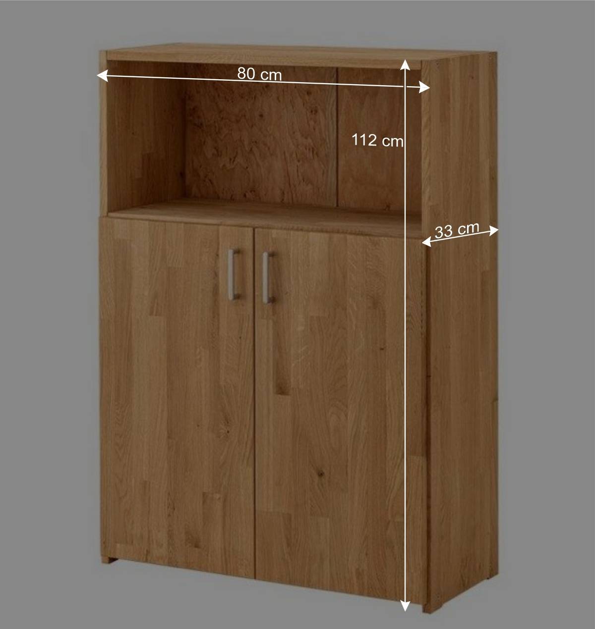 Moderner Büroschrank aus Wildeiche Massivholz - Rosenna