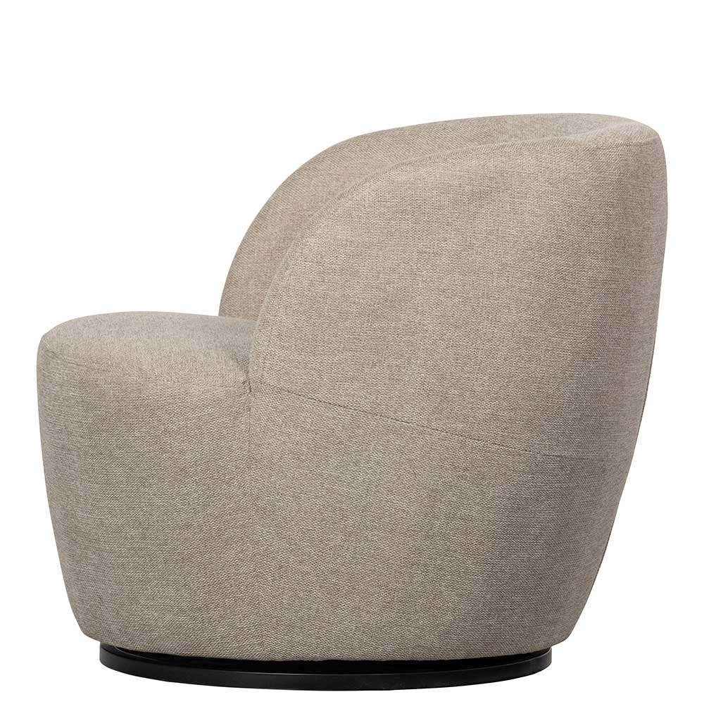Drehbarer Polstersessel in Beige meliert - Cagara