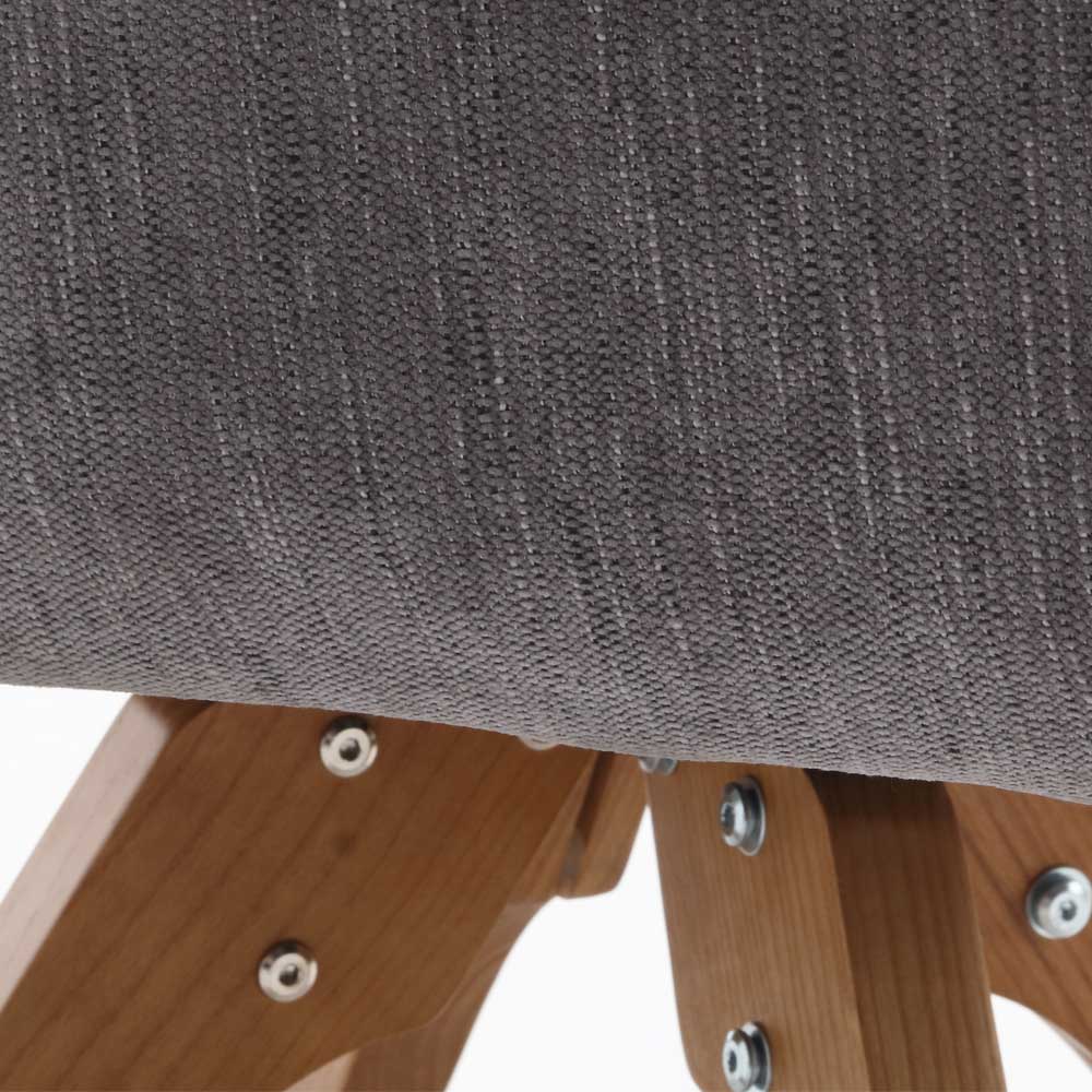 Strukturstoff Tischsessel in Grau - Trane (2er Set)