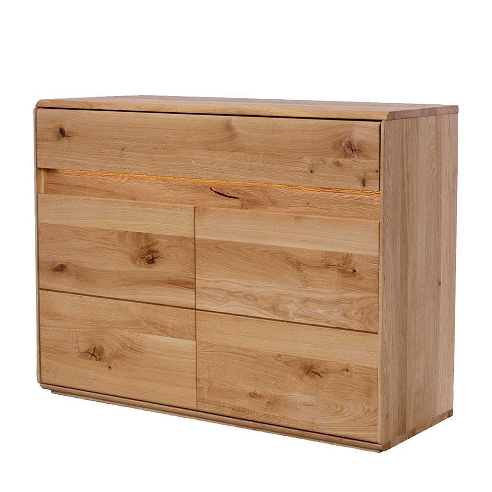 123x84x44 Wildeiche Kommode mit LED dimmbar - Acmida