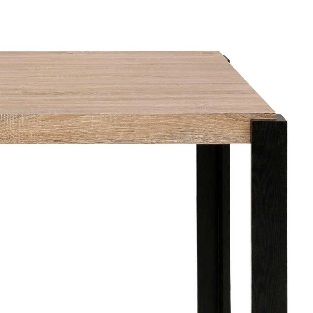 Esszimmer Tisch in Holzoptik Eiche & Schwarz - Cigano