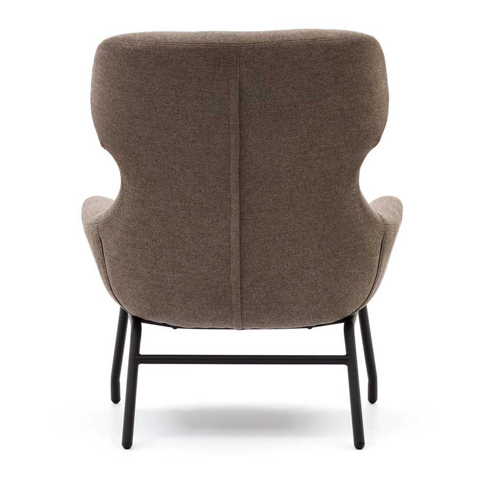 Moderner Chenille Sessel in Hellbraun - Mosso