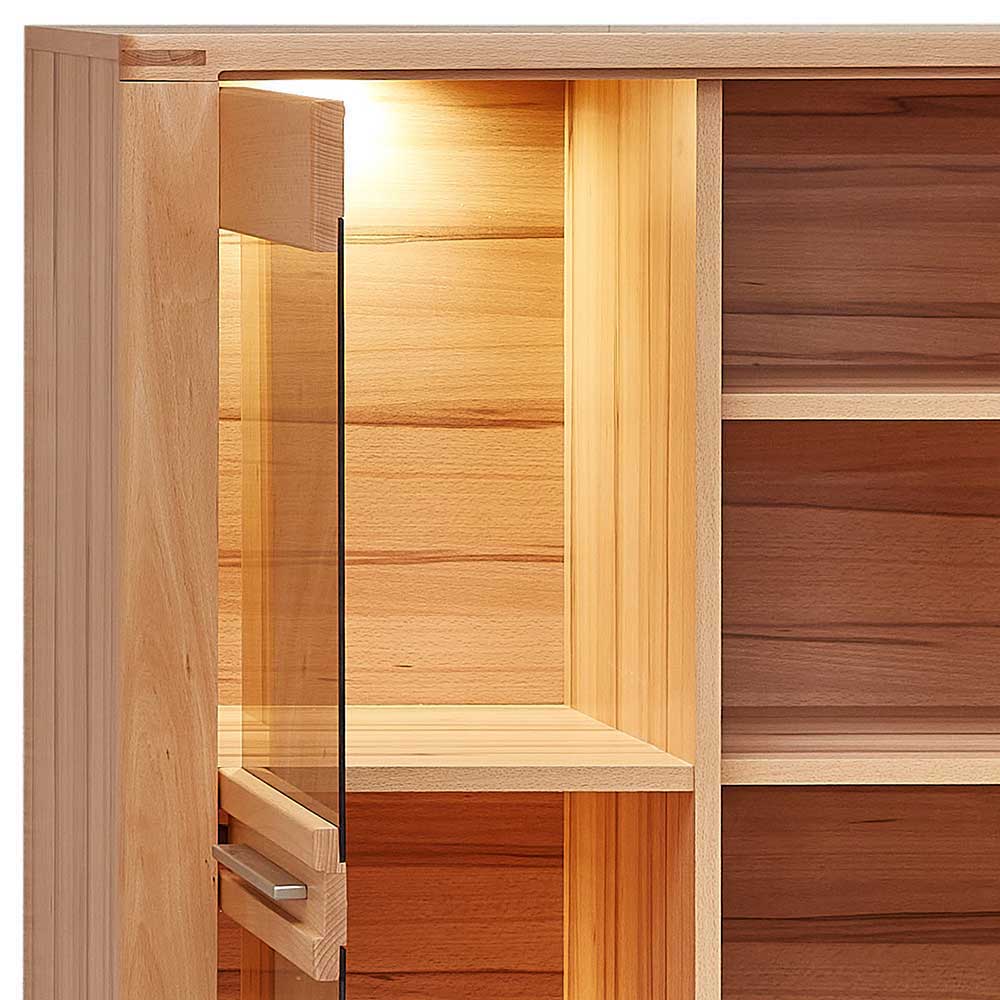 Wohnzimmer TV Anbauwand Möbelset - Amyonta (vierteilig)