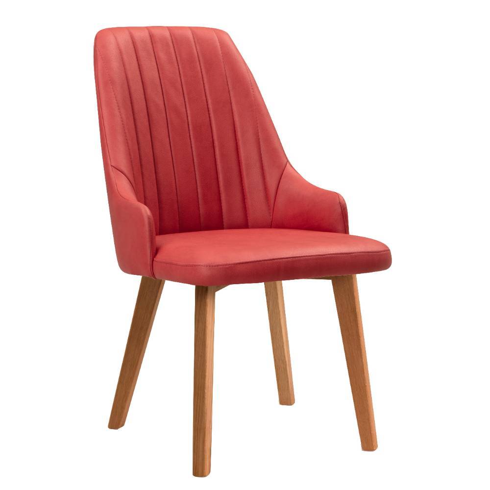 Esstischstühle in Rot Microfaser - Annipurk (2er Set)