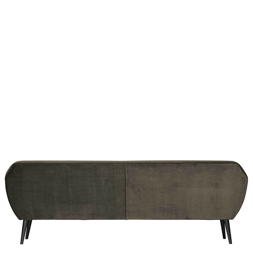 Viersitzer Retro Couch in Dunkelgrün - Eltusa