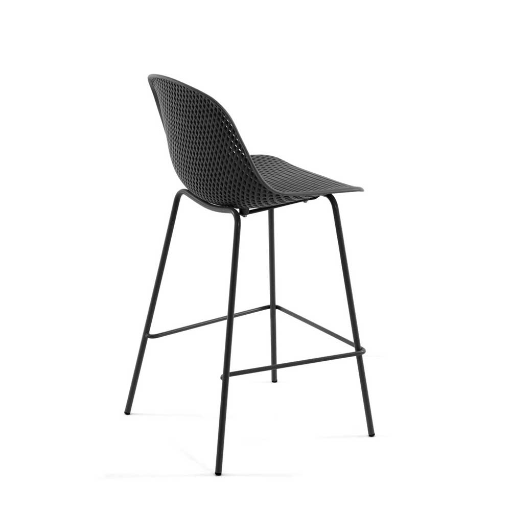 Design Barstühle mit Sitzschale gelöchert - Locca (4er Set)