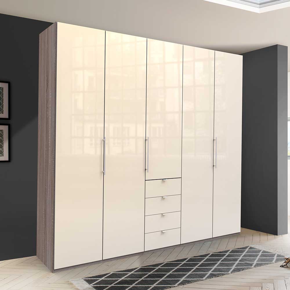Kleiderschrank in Creme glasbeschichtet - Four