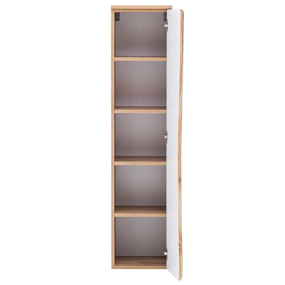 Badezimmer Midischrank mit Tür Baumkante - Tofias
