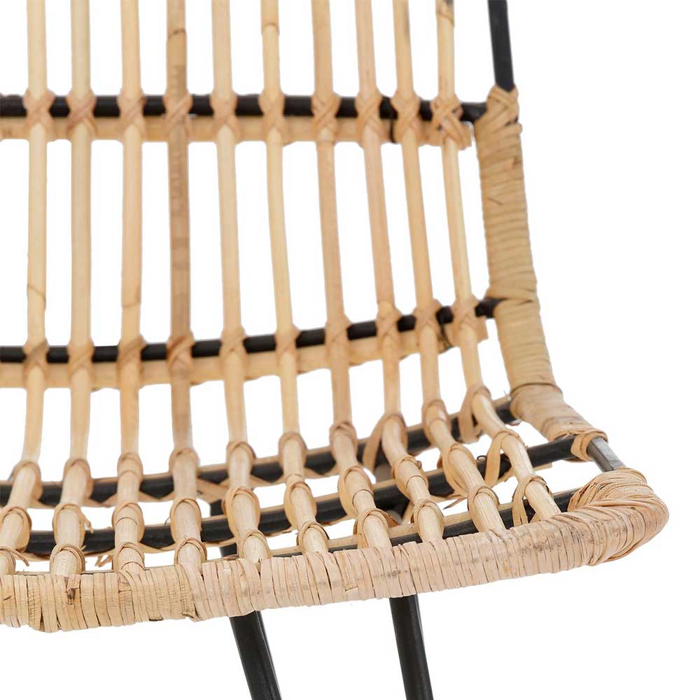 Rattanstuhl mit Geflecht Sitz - Lombardy (2er Set)