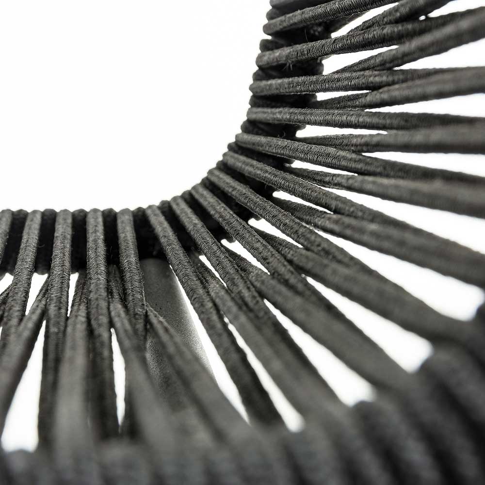 Designstuhl aus Kordel & Stahl - Loeesa (2er Set)