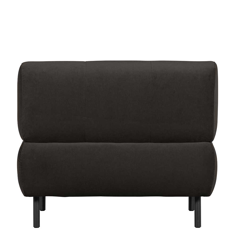 Wohnzimmer Sessel in Graubraun Samt - Mikava