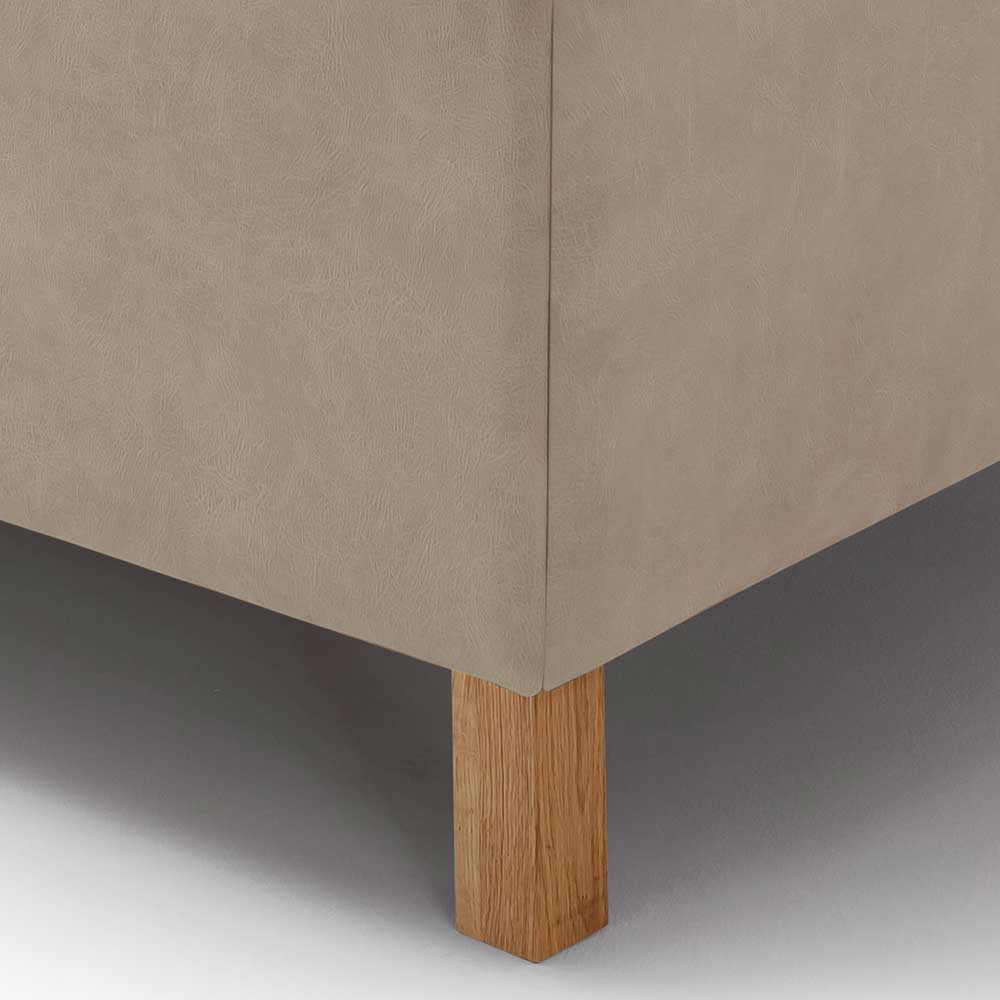 Stauraum Stoffbett in Beige & Eiche - Matrix