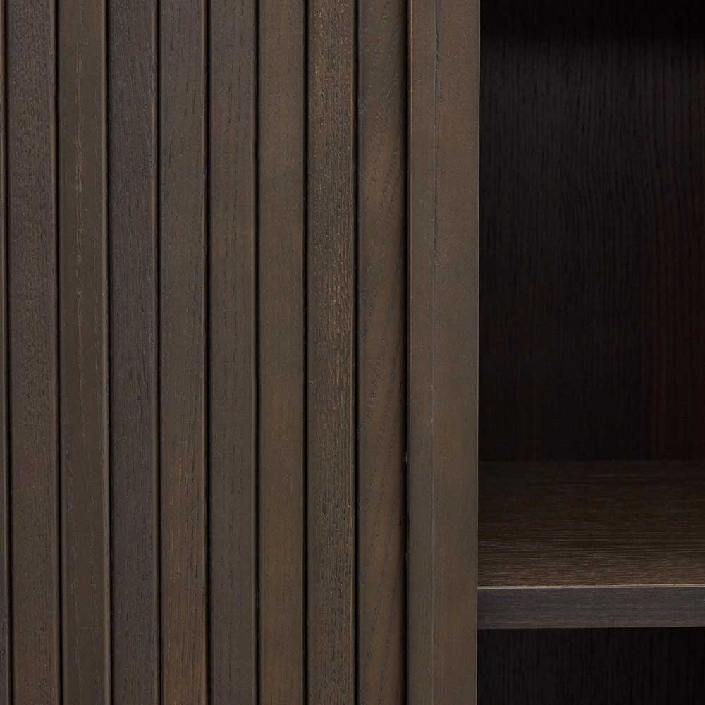 Retro Highboard mit Schiebetüren und Fächern - Tadaco