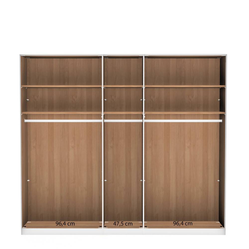 5-türiger Schrank in Eiche Bianco - Vutonia
