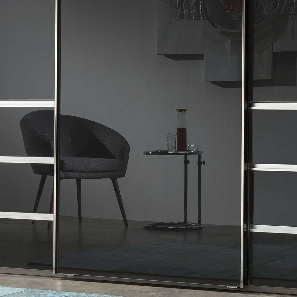 Schwebetüren Schrank mit Glasfront Anthrazit - Annone