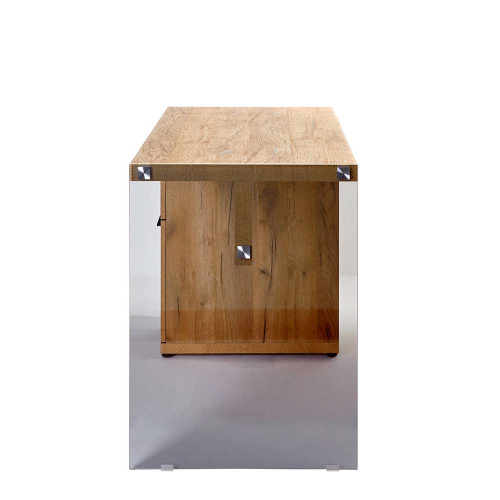 Designer Schreibtisch in Furnier Eiche - Madrida