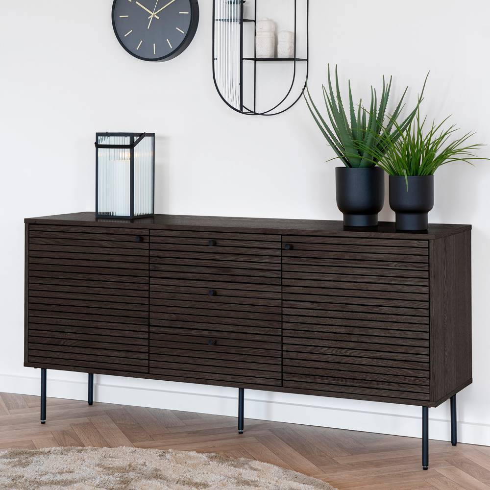 Sideboard mit dunklem Furnier in Braun - Wega