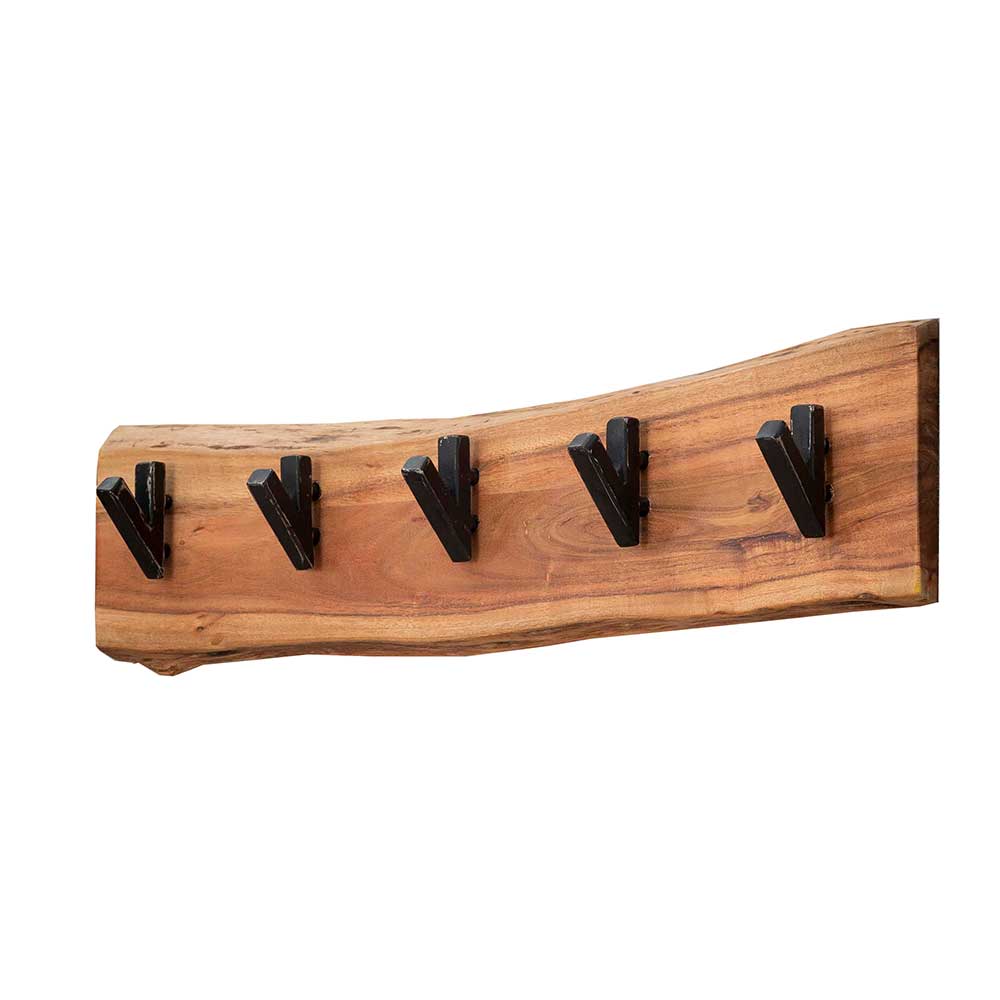 Holz Hängegarderobe mit Baumkante - Isnios