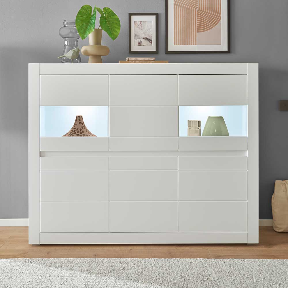 Wohnzimmerschrank mit Glaseinsätzen - Ilana