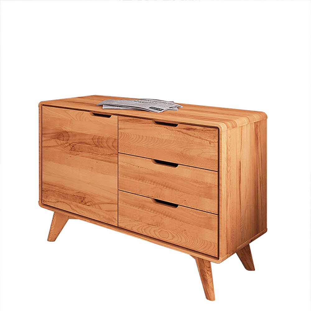 Holz Kommode mit Tür & 3 Schubladen - Junola I