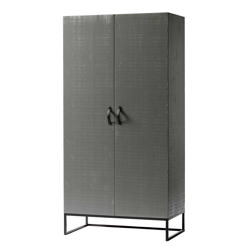 Moderner Kleiderschrank in Grau & Schwarz - Firgetta