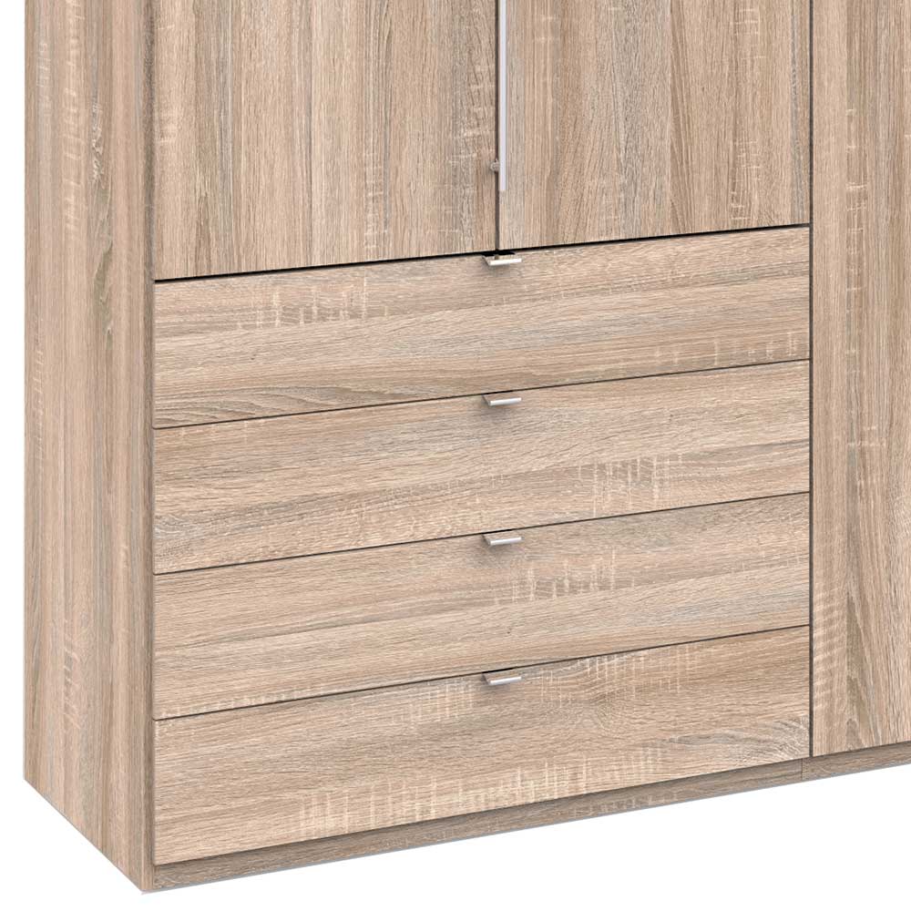 Holzoptik Kleiderschrank in Eiche sägerau - Zayun