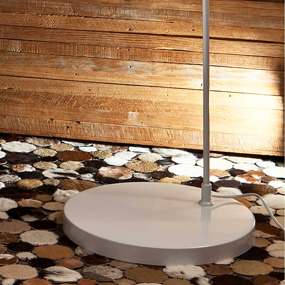 40x205x135 Bogen Stehlampe mit Stoffschirm - Zyanavo