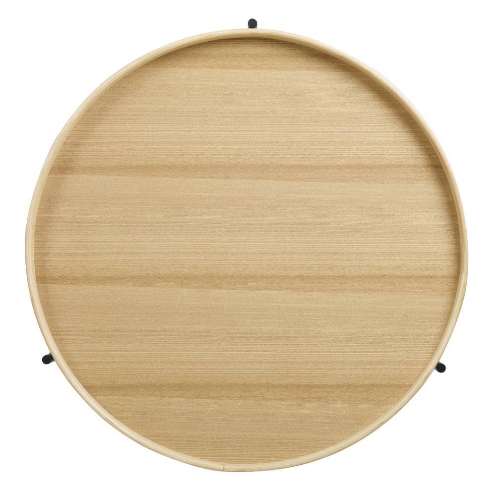 Runder Couchtisch mit Esche Furnier - Calcarizo