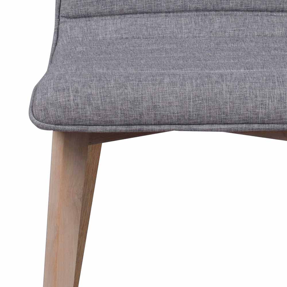 Eleganter Polsterstuhl in Grau - Mali (2er Set)