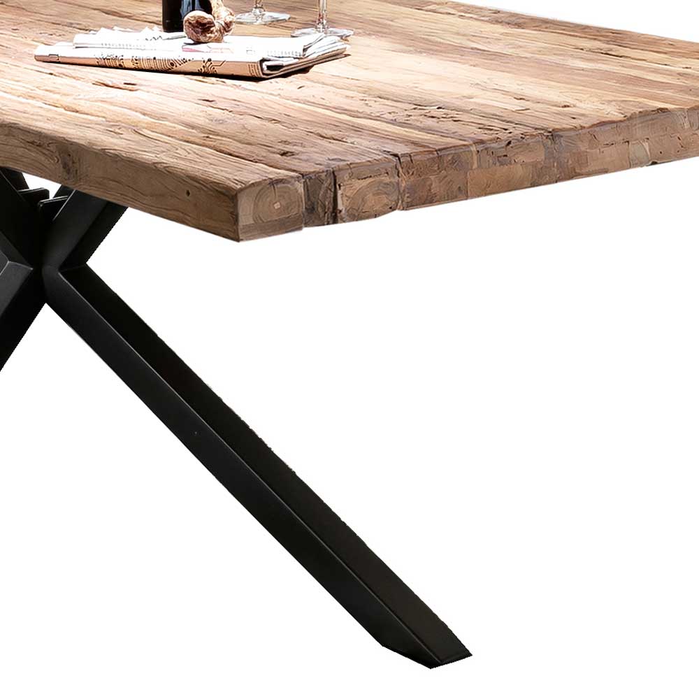 Industrial Esstisch aus recyceltem Teakholz - Doan