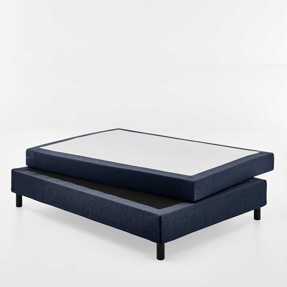 Bett für schräge Wände aus Webstoff in Blau - Jamesson