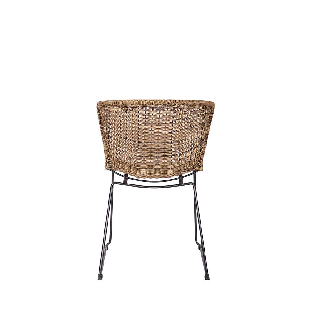 Design Stuhl Mevrinus aus Polyrattan (2er Set)