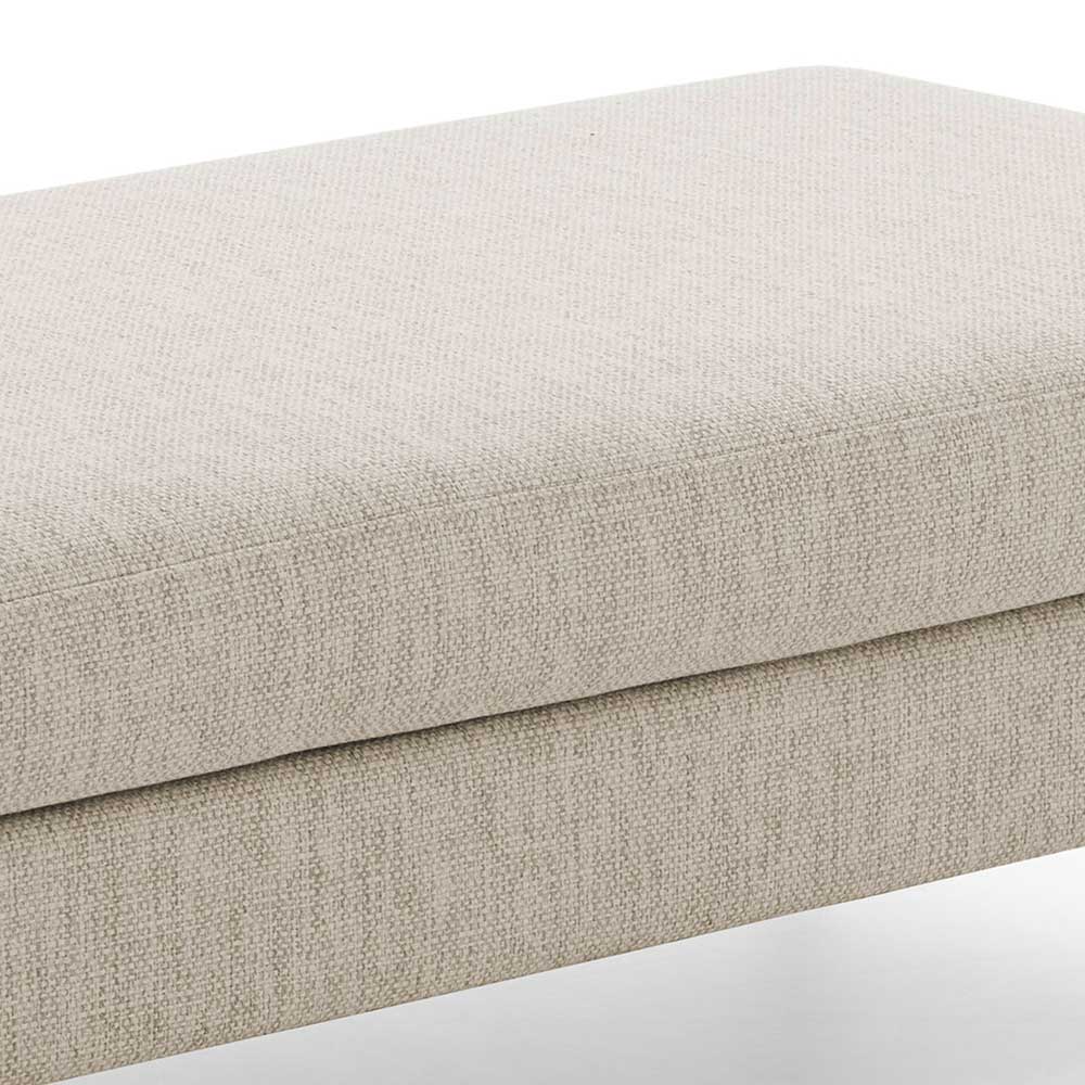 Webstoff Couchhocker in Creme - Bentema