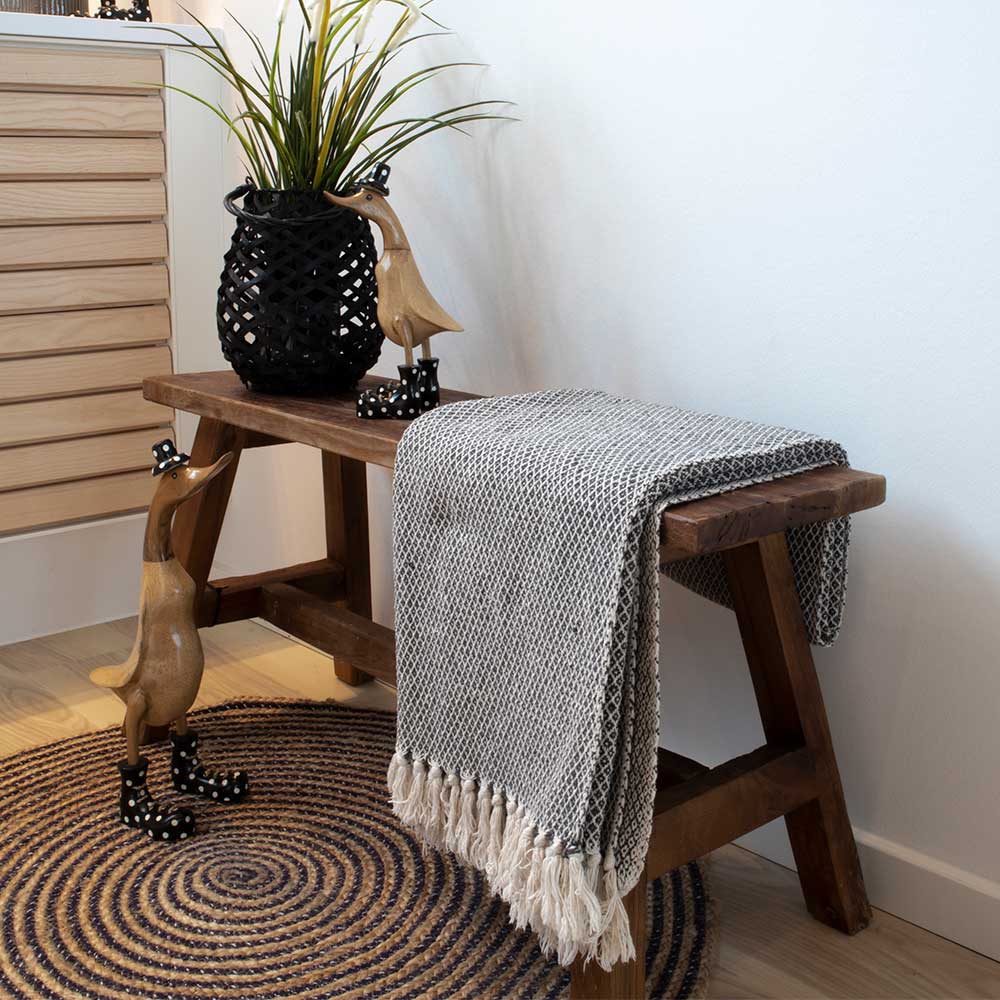 90x45x25 Teakholz Bank naturbelassen - Verdena
