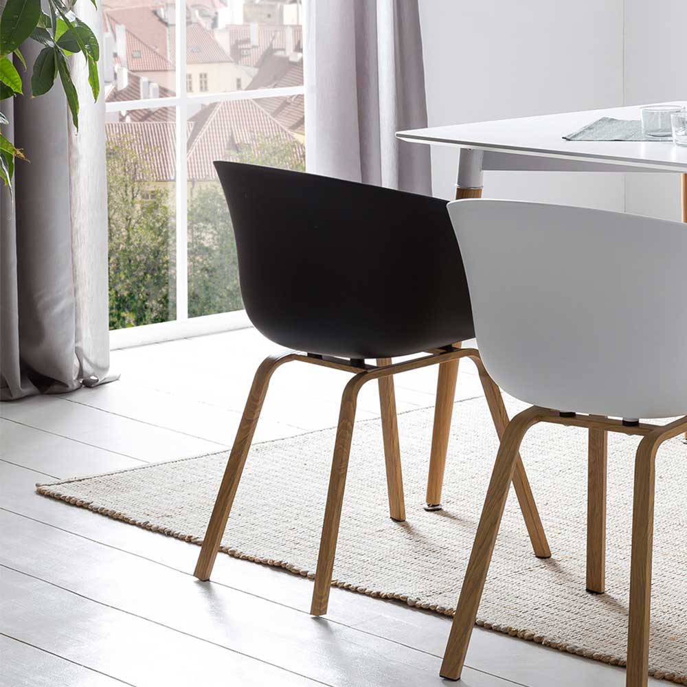 Esstisch Armlehnstühle mit Schalensitz - New York (2er Set)