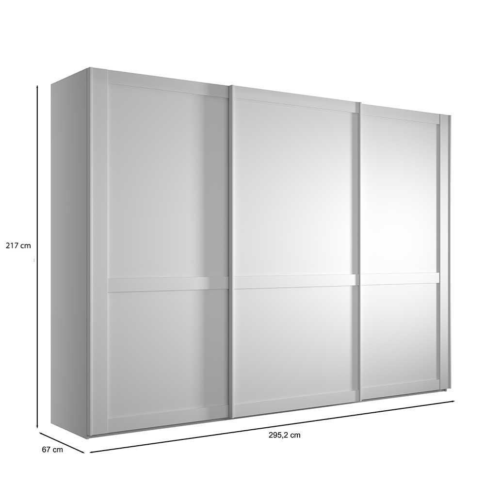 Landhaus Kleiderschrank mit drei Schwebetüren - Flinn